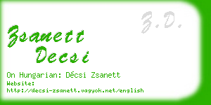 zsanett decsi business card