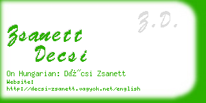 zsanett decsi business card